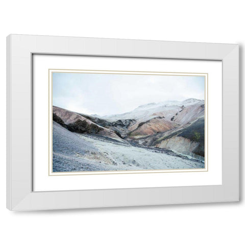 Iceland Hills I White Modern Wood Framed Art Print with Double Matting by Marshall, Laura