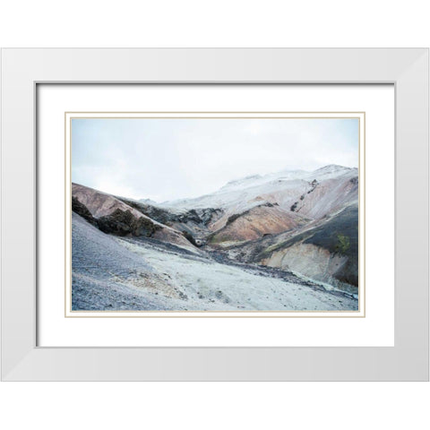 Iceland Hills I White Modern Wood Framed Art Print with Double Matting by Marshall, Laura