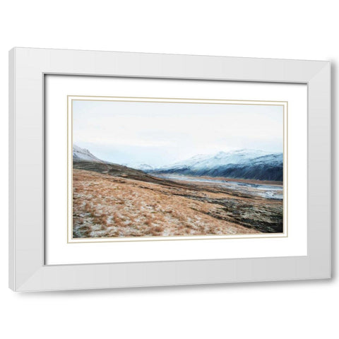 Iceland Hills II White Modern Wood Framed Art Print with Double Matting by Marshall, Laura