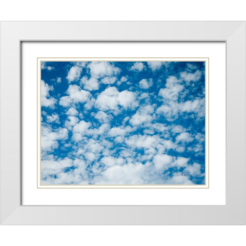 Powder Puff Skies White Modern Wood Framed Art Print with Double Matting by Goldstein, Ed
