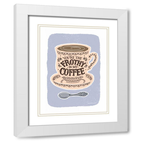 You Are the Froth Pastel White Modern Wood Framed Art Print with Double Matting by Snowdon, Alexandra