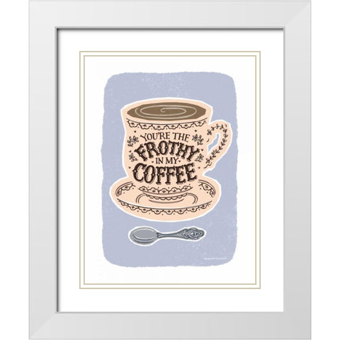 You Are the Froth Pastel White Modern Wood Framed Art Print with Double Matting by Snowdon, Alexandra