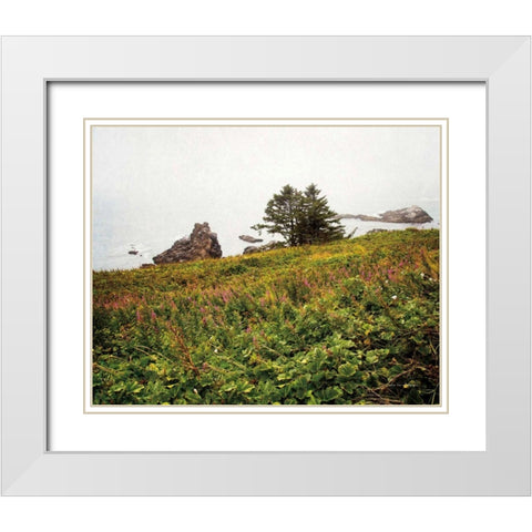 Oregon Coast White Modern Wood Framed Art Print with Double Matting by Van Swearingen, Debra