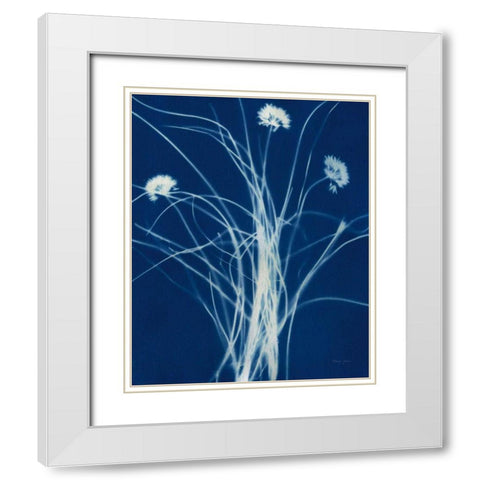 Enchanted Cyanotype II White Modern Wood Framed Art Print with Double Matting by Green, Nancy