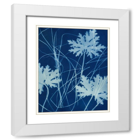 Enchanted Cyanotype IV White Modern Wood Framed Art Print with Double Matting by Green, Nancy