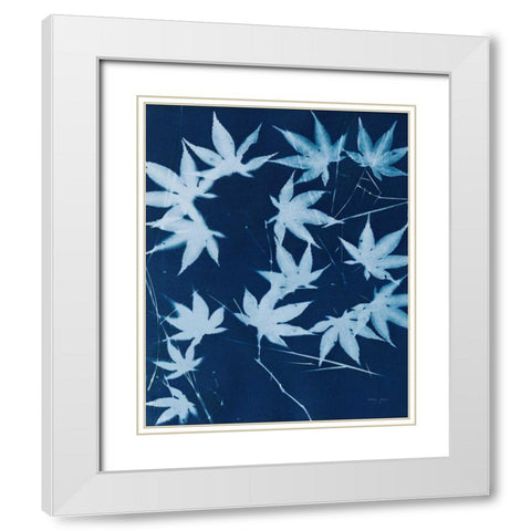 Enchanted Cyanotype V White Modern Wood Framed Art Print with Double Matting by Green, Nancy