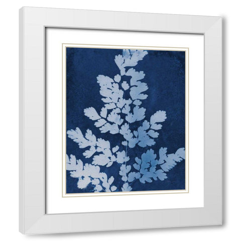 Enchanted Cyanotype VII White Modern Wood Framed Art Print with Double Matting by Green, Nancy