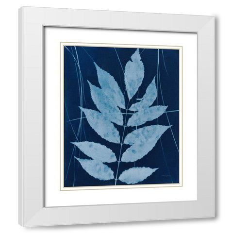 Enchanted Cyanotype IX White Modern Wood Framed Art Print with Double Matting by Green, Nancy