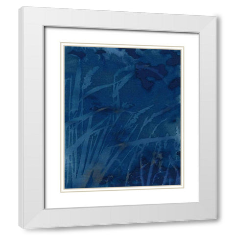 Enchanted Cyanotype XI White Modern Wood Framed Art Print with Double Matting by Green, Nancy