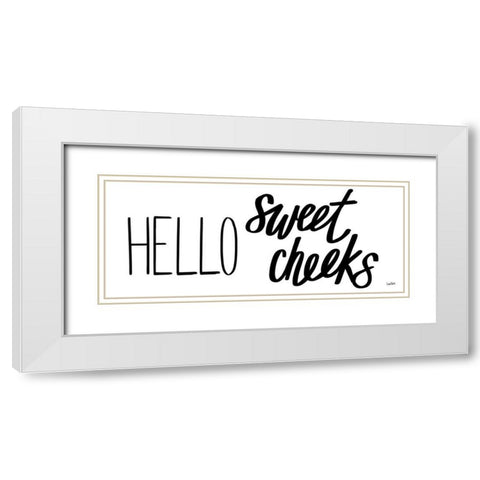 Bathroom Etiquette IX White Modern Wood Framed Art Print with Double Matting by York, Leah