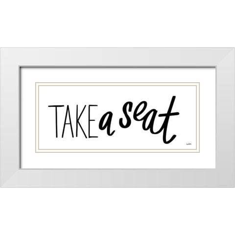 Bathroom Etiquette X White Modern Wood Framed Art Print with Double Matting by York, Leah