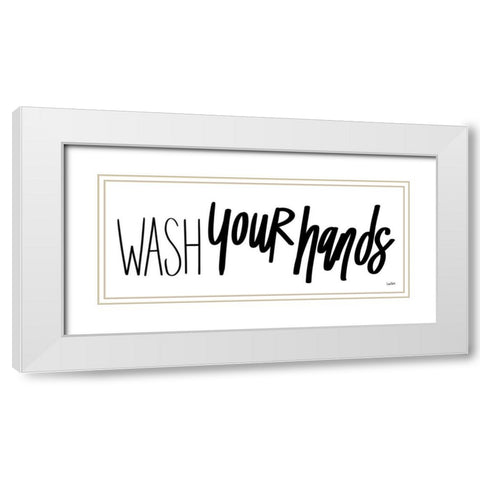 Bathroom Etiquette XI White Modern Wood Framed Art Print with Double Matting by York, Leah
