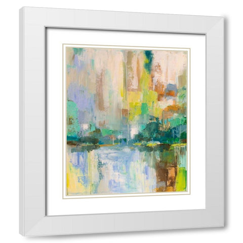 Reflecton I White Modern Wood Framed Art Print with Double Matting by Vertentes, Jeanette