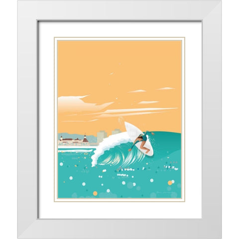 San Diego No Words White Modern Wood Framed Art Print with Double Matting by Escalante, Omar