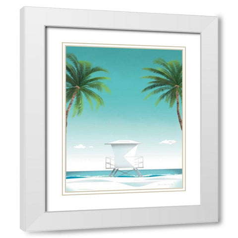 Malibu No Words White Modern Wood Framed Art Print with Double Matting by Escalante, Omar