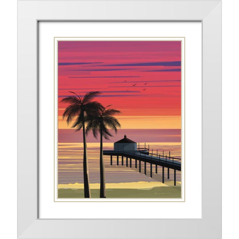 California No Words White Modern Wood Framed Art Print with Double Matting by Escalante, Omar