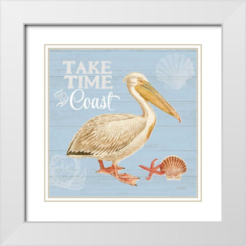 Bayside I Blue White Modern Wood Framed Art Print with Double Matting by Pertiet, Katie