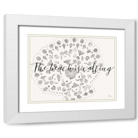 Sea Charms V Silver White Modern Wood Framed Art Print with Double Matting by Charron, Veronique