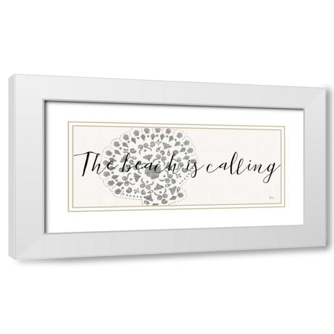 Sea Charms V Silver White Modern Wood Framed Art Print with Double Matting by Charron, Veronique