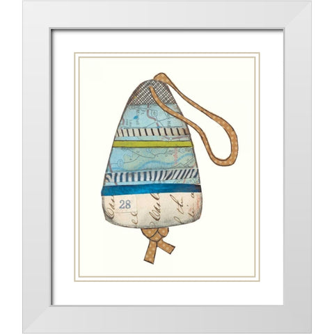 Lobster Buoys II White Modern Wood Framed Art Print with Double Matting by Prahl, Courtney