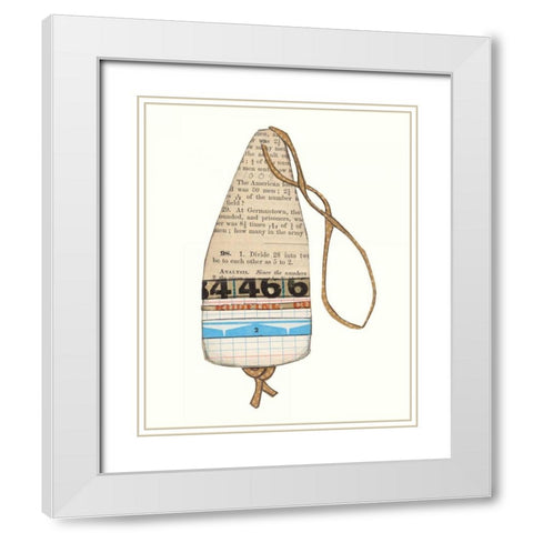 Lobster Buoys III White Modern Wood Framed Art Print with Double Matting by Prahl, Courtney