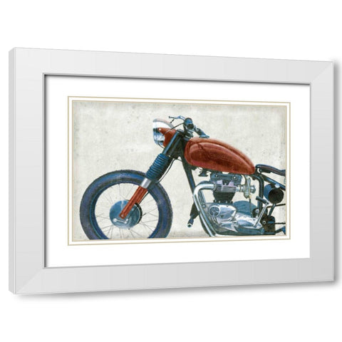 Lets Roll III Grunge Crop White Modern Wood Framed Art Print with Double Matting by Wiens, James