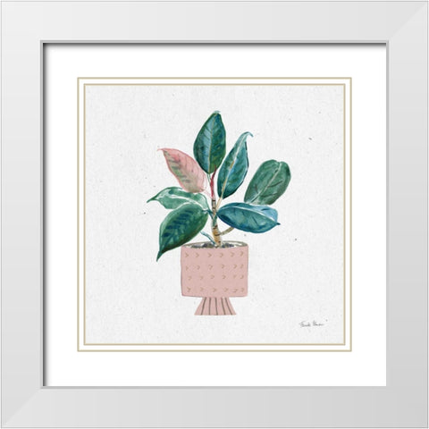 Home Garden IV White Modern Wood Framed Art Print with Double Matting by Zaman, Farida