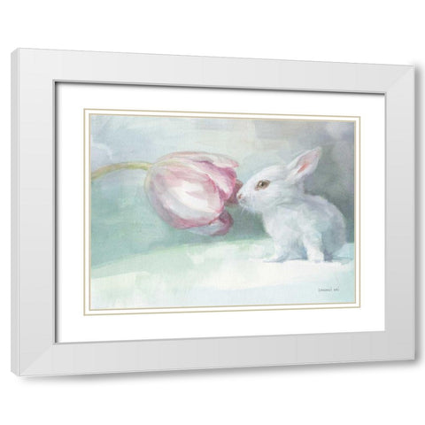 Promise of Spring White Modern Wood Framed Art Print with Double Matting by Nai, Danhui