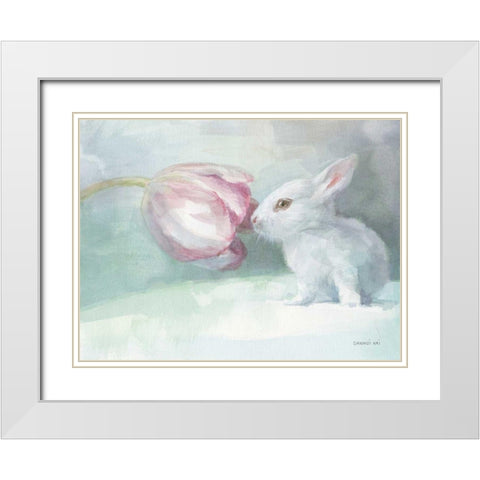 Promise of Spring White Modern Wood Framed Art Print with Double Matting by Nai, Danhui