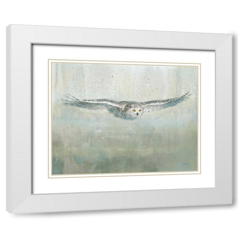 Soaring Neutral White Modern Wood Framed Art Print with Double Matting by Nai, Danhui