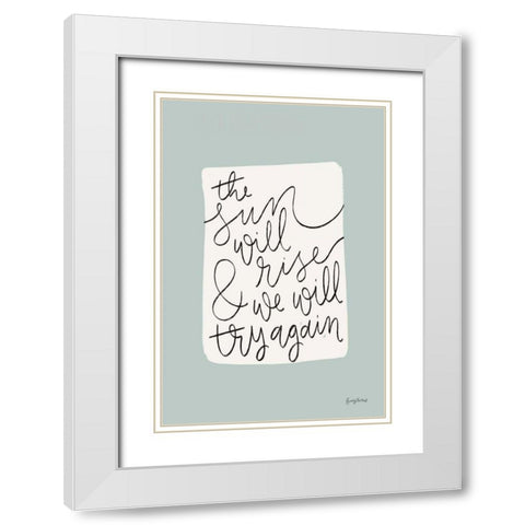 Calm Home II White Modern Wood Framed Art Print with Double Matting by Thorns, Becky