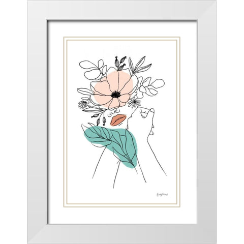 Rooted II White Modern Wood Framed Art Print with Double Matting by Thorns, Becky