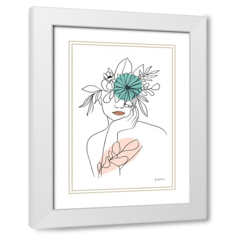 Rooted III White Modern Wood Framed Art Print with Double Matting by Thorns, Becky