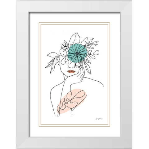 Rooted III White Modern Wood Framed Art Print with Double Matting by Thorns, Becky