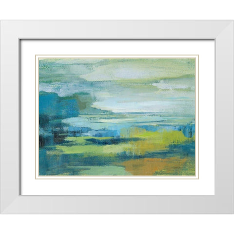 Early Spring Lake White Modern Wood Framed Art Print with Double Matting by Vassileva, Silvia