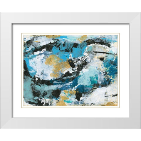 Impromptu I White Modern Wood Framed Art Print with Double Matting by Vassileva, Silvia