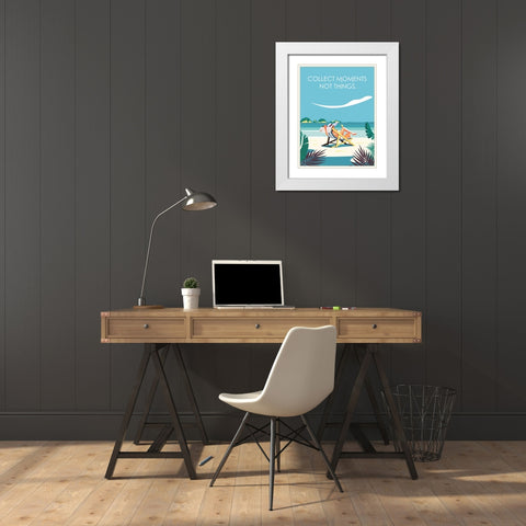 Collect Moments White Modern Wood Framed Art Print with Double Matting by Escalante, Omar