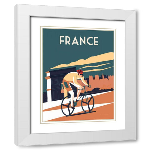 France White Modern Wood Framed Art Print with Double Matting by Escalante, Omar