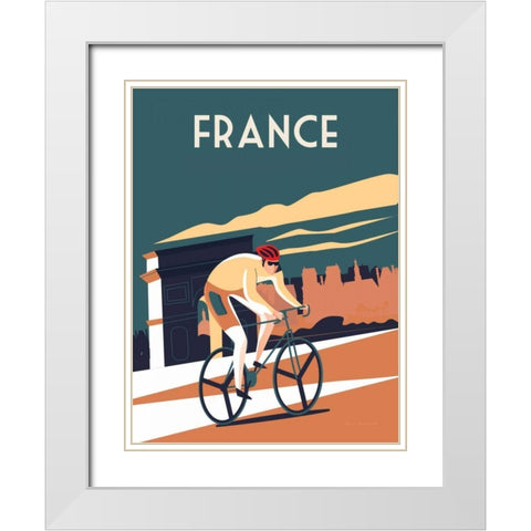 France White Modern Wood Framed Art Print with Double Matting by Escalante, Omar