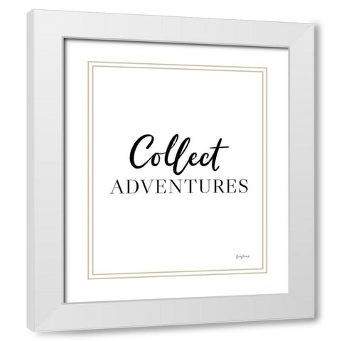 Simple Words II White Modern Wood Framed Art Print with Double Matting by Thorns, Becky