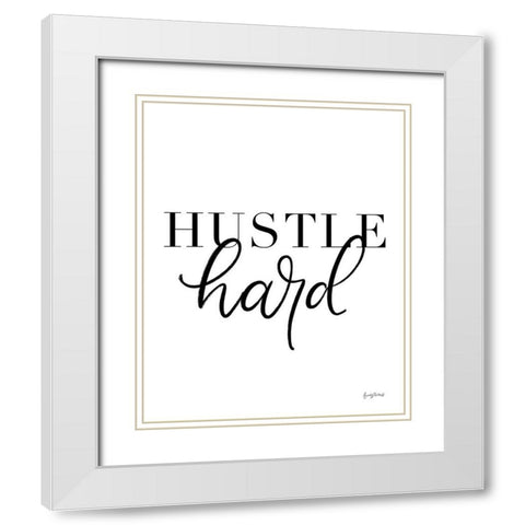 Simple Words VII White Modern Wood Framed Art Print with Double Matting by Thorns, Becky