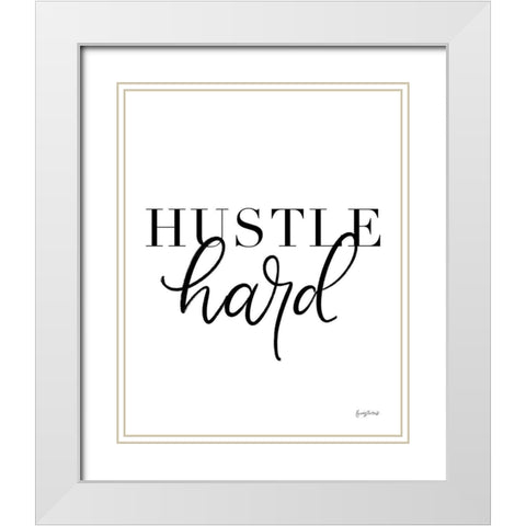 Simple Words VII White Modern Wood Framed Art Print with Double Matting by Thorns, Becky
