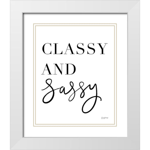 Simple Words X White Modern Wood Framed Art Print with Double Matting by Thorns, Becky