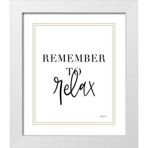 Simple Words XI White Modern Wood Framed Art Print with Double Matting by Thorns, Becky