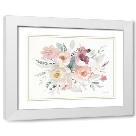 Essence of Spring II White Modern Wood Framed Art Print with Double Matting by Nai, Danhui