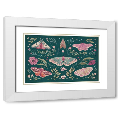 Winged Study I Plum White Modern Wood Framed Art Print with Double Matting by Penner, Janelle