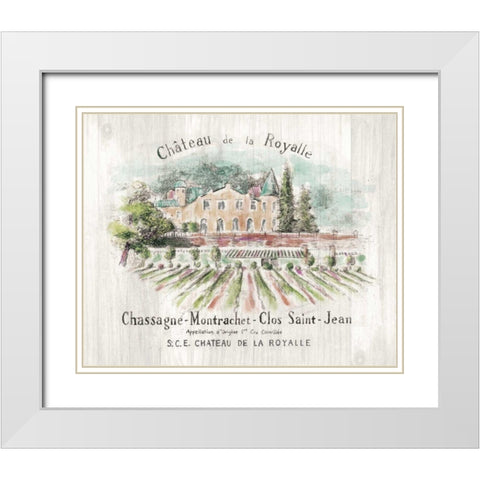 Chateau Royalle on Wood Color White Modern Wood Framed Art Print with Double Matting by Nai, Danhui