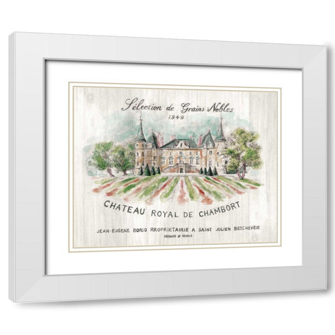 Chateau Chambort on Wood Color White Modern Wood Framed Art Print with Double Matting by Nai, Danhui