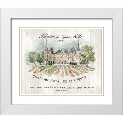 Chateau Chambort on Wood Color White Modern Wood Framed Art Print with Double Matting by Nai, Danhui