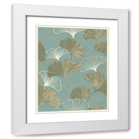 Winged Study Pattern IXD White Modern Wood Framed Art Print with Double Matting by Penner, Janelle